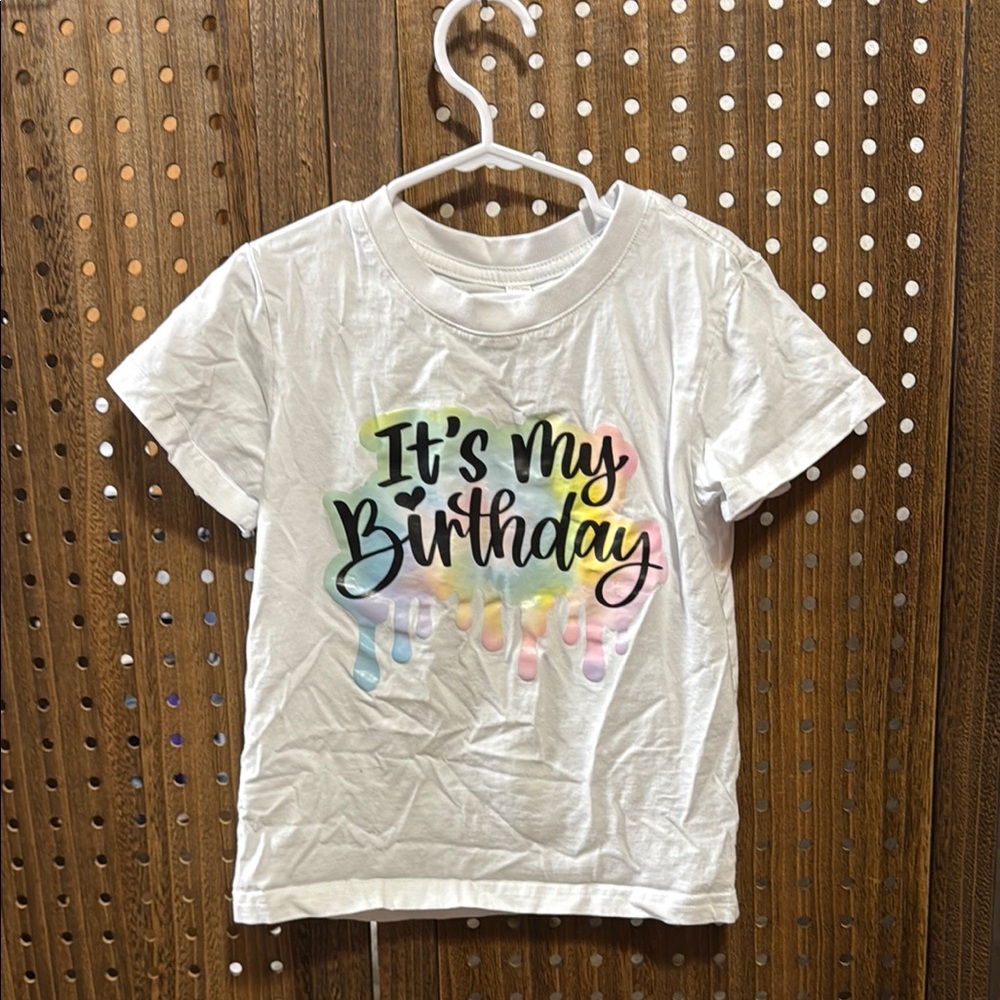 Kids White Birthday T-Shirt